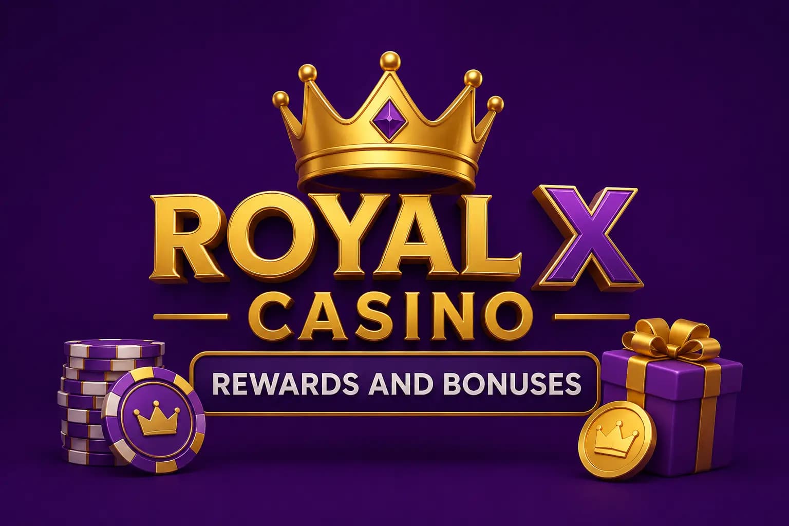 Royal X Casino rewards and bonuses - daily login rewards, bonus cards, and referral earnings